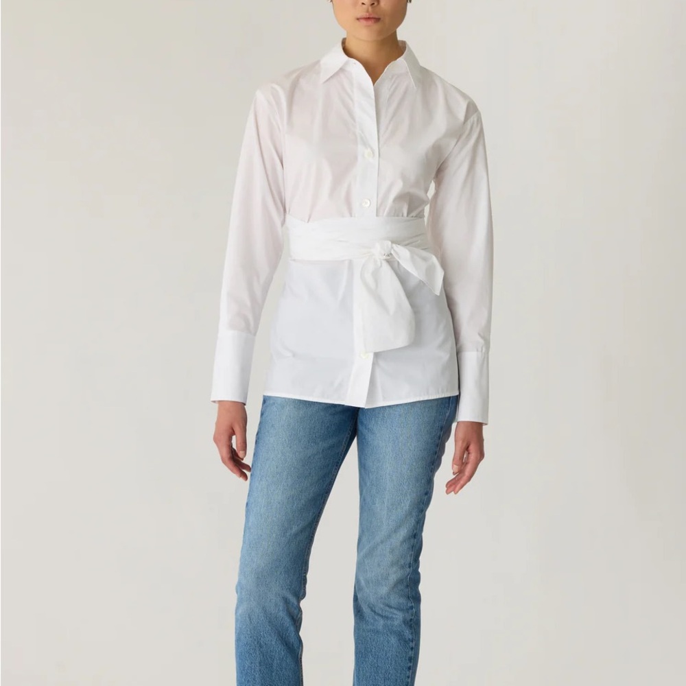 Rebecca Taylor Poplin Wrap Blouse